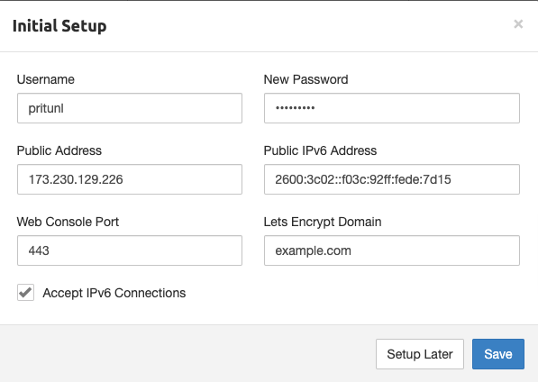 Pritunl Domain Setup